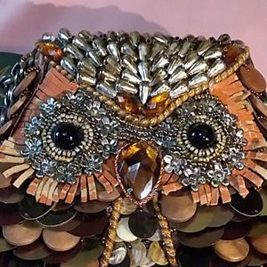 Mary Frances purse/bag "What a Hoot!" elaborate beaded purse NWT
